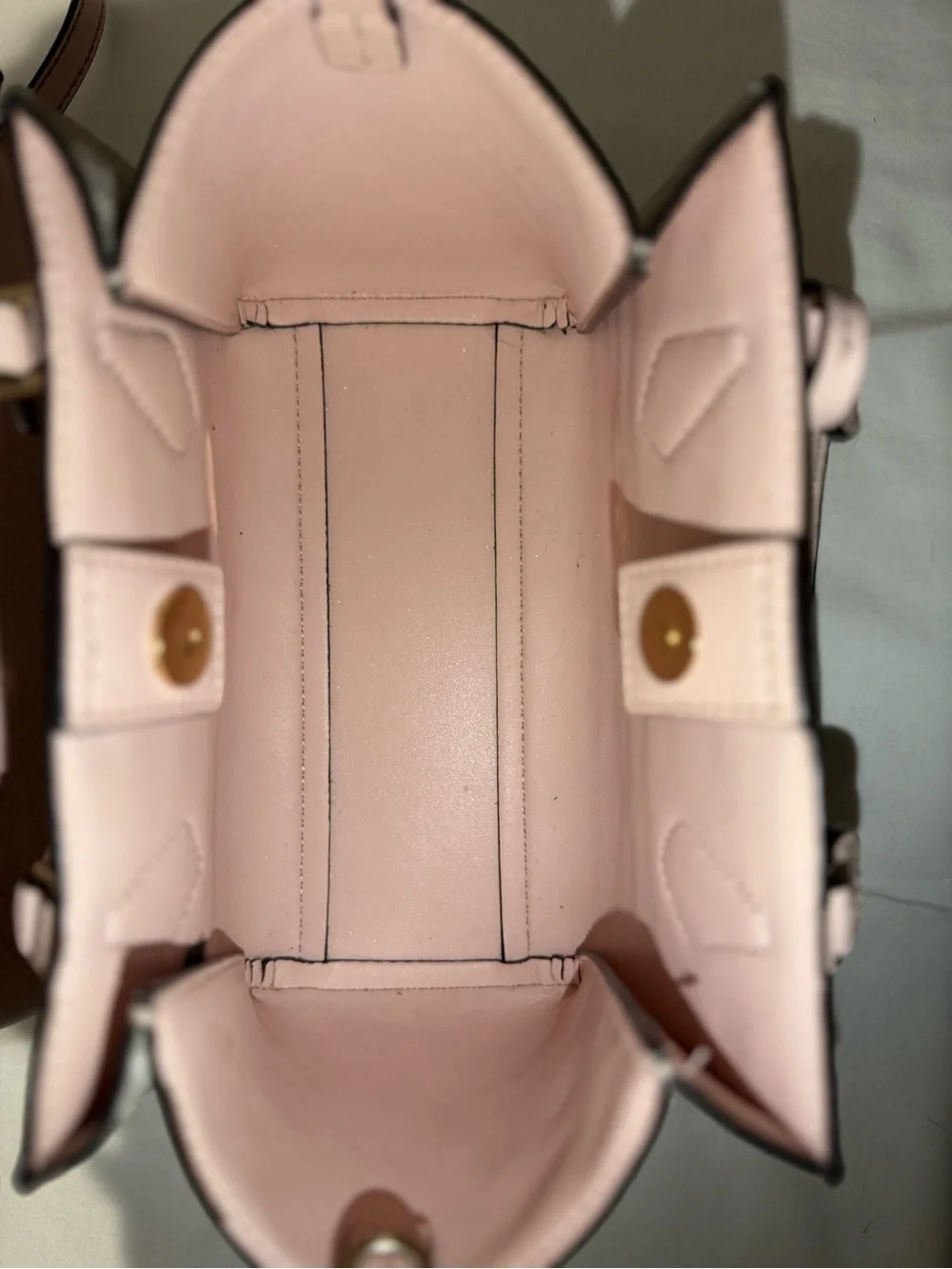 Michael Kors Signature Logo Satchel with Blush Trim